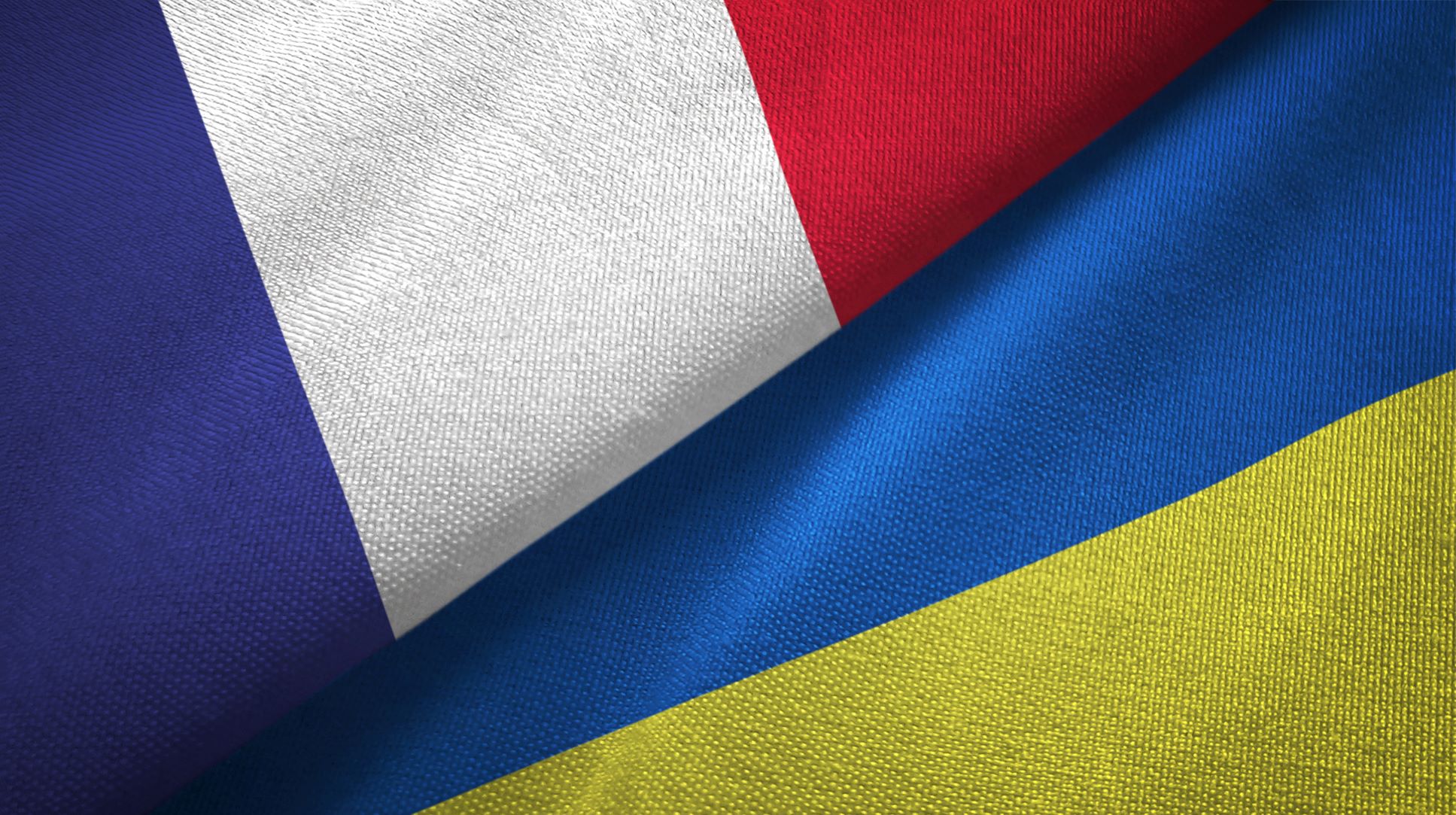 France & Ukraine Flags