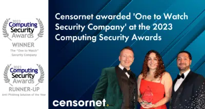 Censornet awarded ‘One to Watch Security Company’ at Computing Security Awards 2023